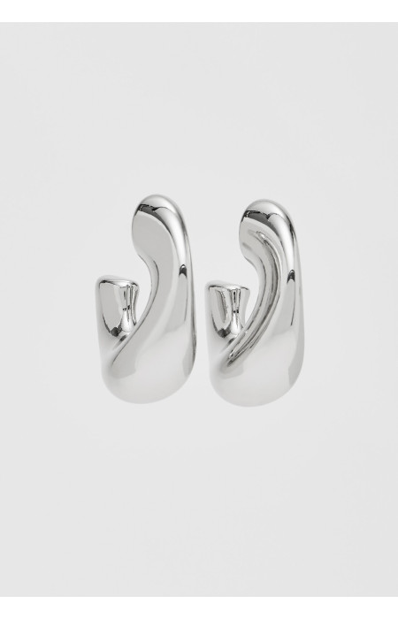 SILVER HOOP EARRINGS - VADA