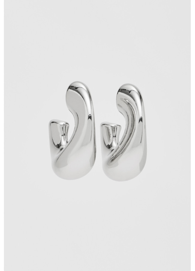 SILVER HOOP EARRINGS - VADA