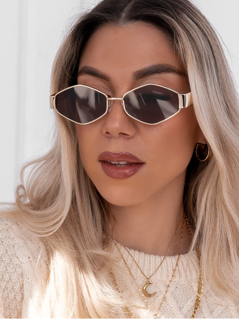 ANNAKEY MARRION BROWN GOLD SUNGLASSESS