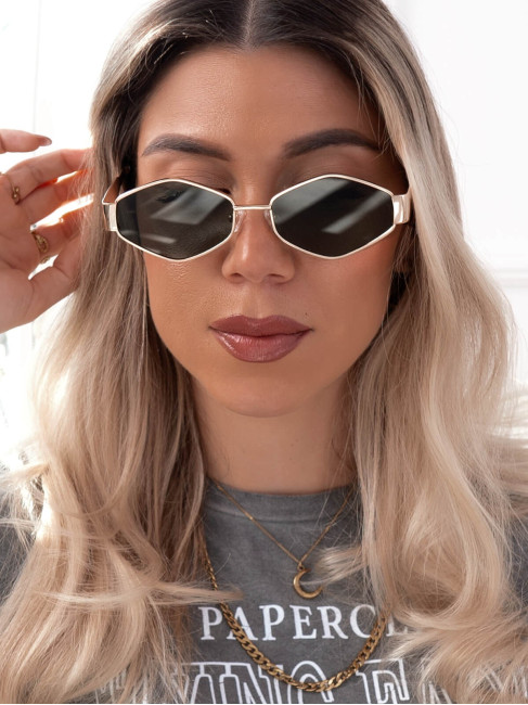 ANNAKEY MARRION GREEN GOLD SUNGLASSES