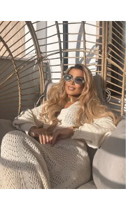 ANNAKEY MARRION BLACK SILVER SUNGLASSES