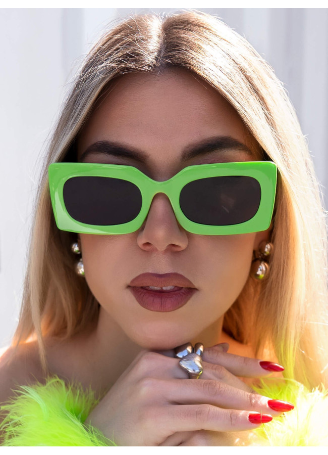 ANNAKEY PALM LIME SUNGLASSES
