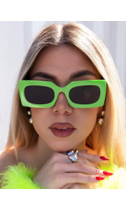 ANNAKEY PALM LIME SUNGLASSES