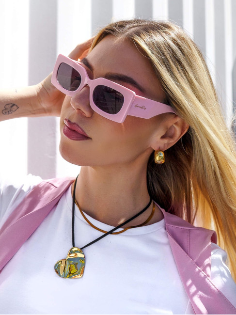 ANNAKEY PALM PINK SUNGLASSES
