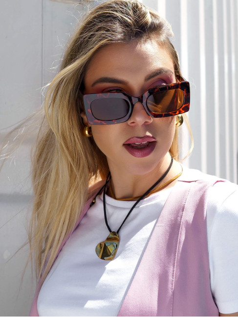 ANNAKEY PALM LEOPARD SUNGLASSES