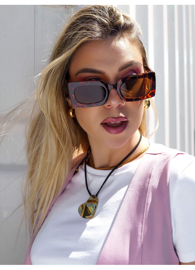ANNAKEY PALM LEOPARD SUNGLASSES