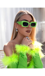ANNAKEY PALM LIME SUNGLASSES