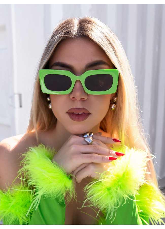 ANNAKEY PALM LIME SUNGLASSES