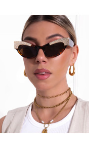 ANNAKEY MARILYN LEOPAR STRASS SUNGLASSES