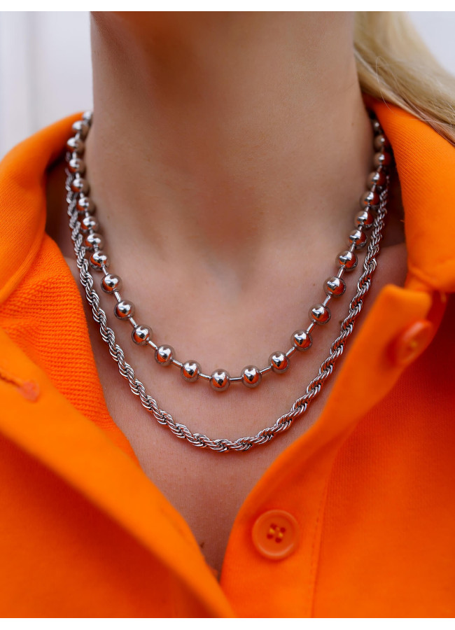 SILVER NECKLACE - ANYA