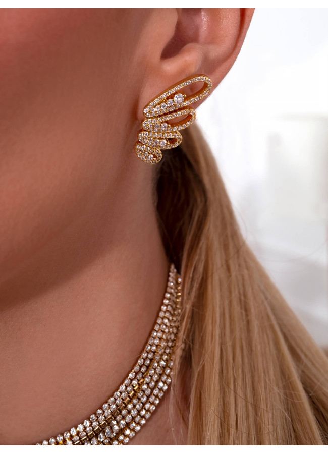 ARTEMIS GOLD STRASS EARRINGS