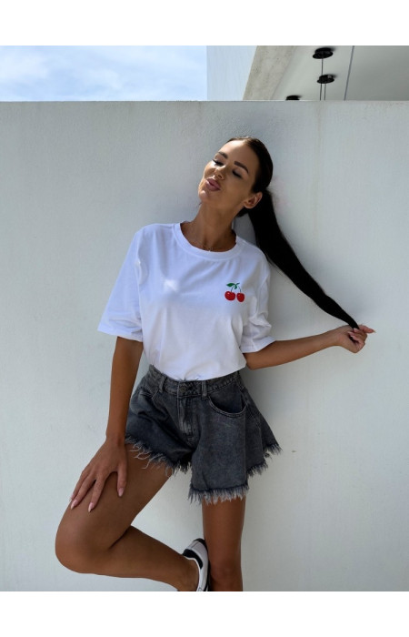 WHITE T-SHIRT - CHERRY
