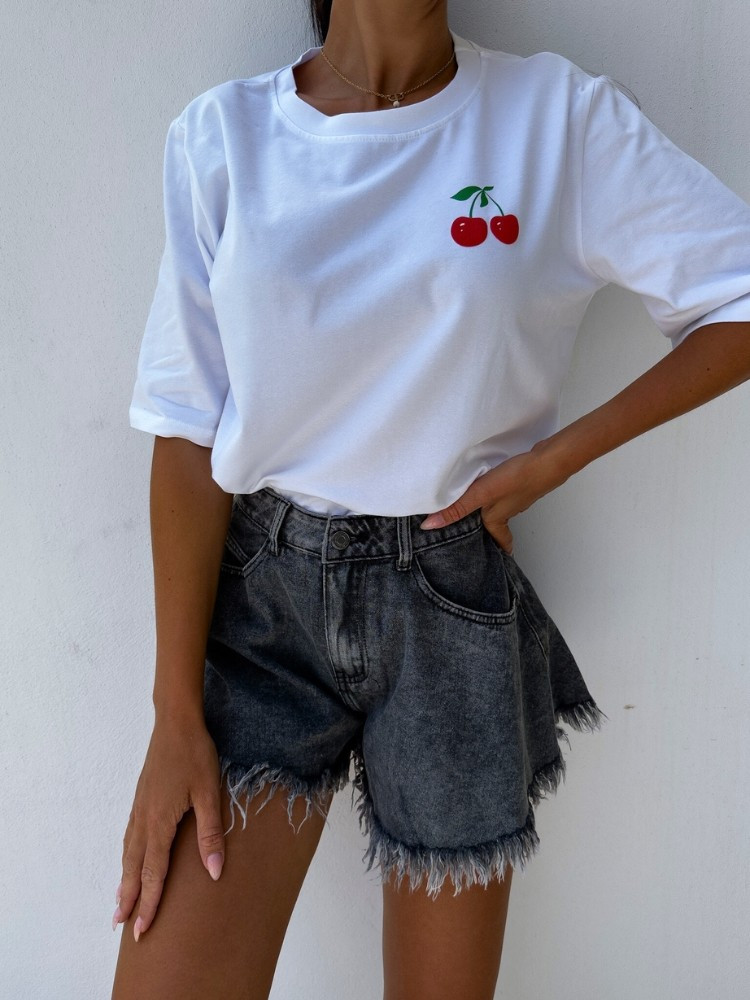WHITE T-SHIRT - CHERRY