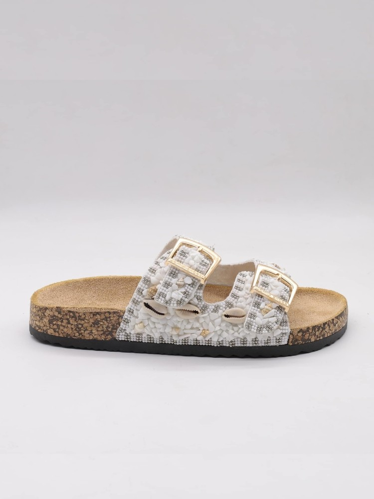 WHITE SANDALS WITH TRUCKS - FERATA