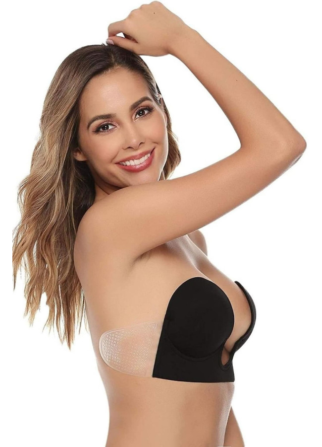 BLACK SILICON BRA  - V BRA