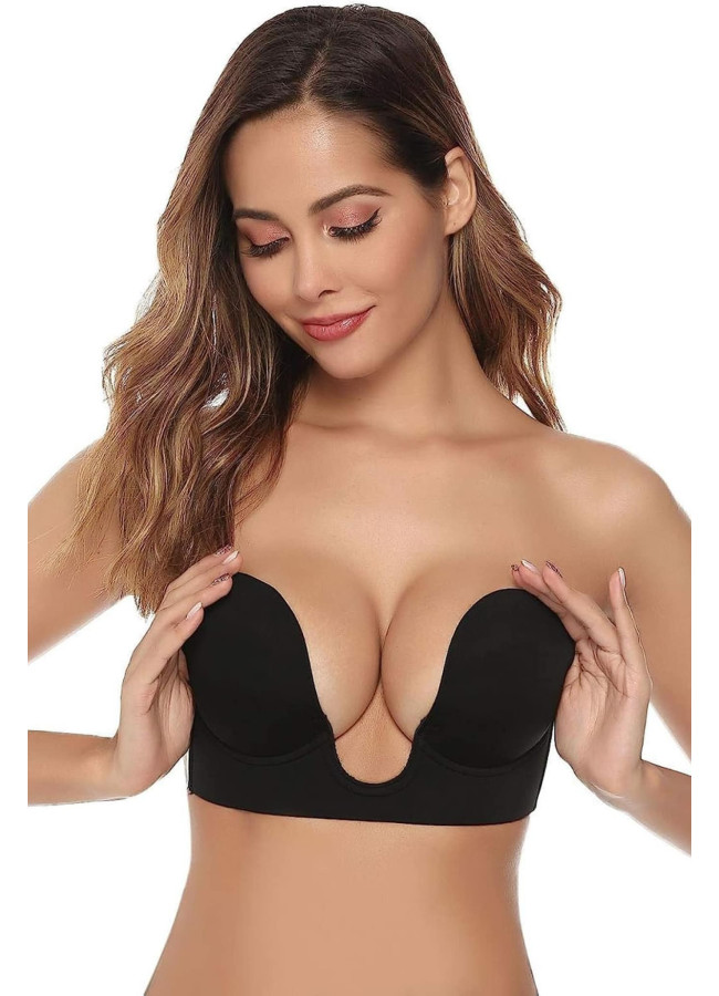 BLACK SILICON BRA  - V BRA