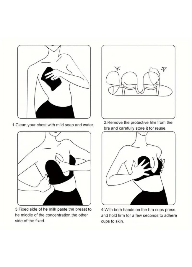 BEIGE SILICON BRA  - V BRA