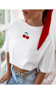 TSHIRT ΛΕΥΚΟ ME ΚΕΡΑΣΙΑ - SERENE