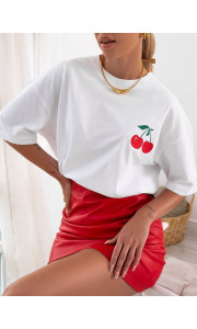 ΛΕΥΚΟ T-SHIRT - CHERRY