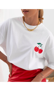 ΛΕΥΚΟ T-SHIRT - CHERRY