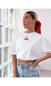 TSHIRT ΛΕΥΚΟ ME ΚΕΡΑΣΙΑ - SERENE