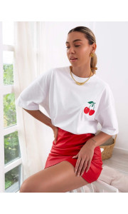 ΛΕΥΚΟ T-SHIRT - CHERRY