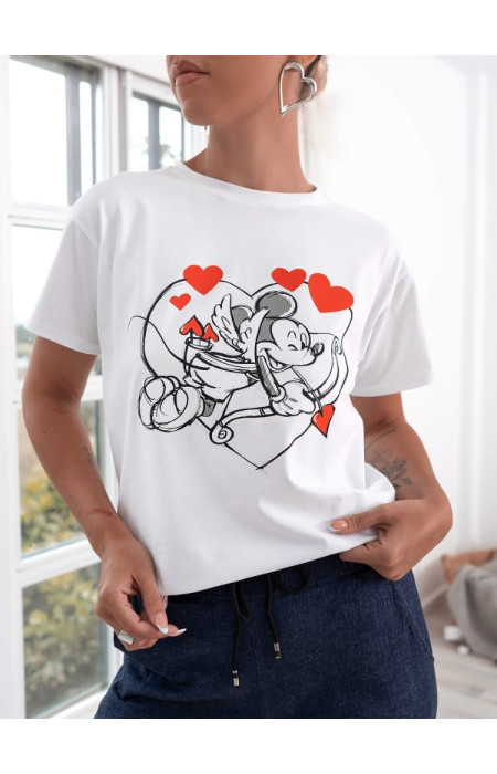 WHITE T-SHIRT - EROS MICKEY