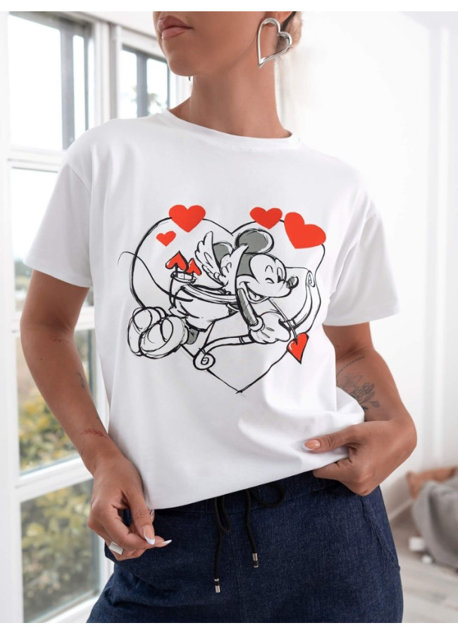 WHITE T-SHIRT - EROS MICKEY