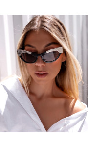 ANNAKEY MARILYN BLACK STRASS SUNGLASSES
