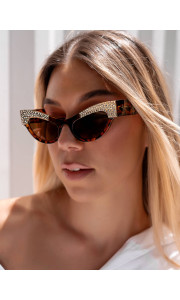 ANNAKEY MARILYN LEOPAR STRASS SUNGLASSES