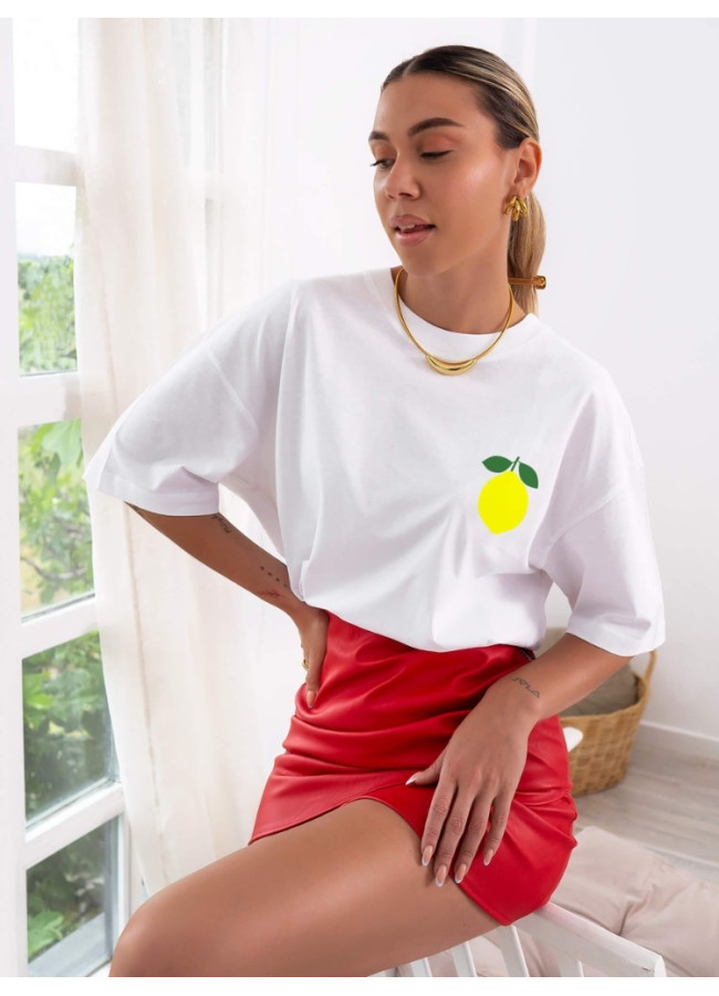 TSHIRT WHITE WITH LEMON - LEMON