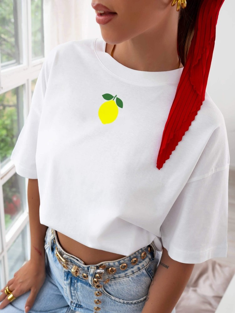 TSHIRT WHITE WITH LEMON - LEMONITA