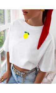 TSHIRT ΛΕΥΚΟ ME ΛΕΜΟΝΙ - LEMONITA