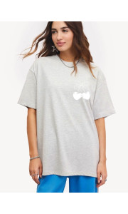 TSHIRT ΑΝΟΙΧΤΟ ΓΚΡΙ ME ΚΕΡΑΣΙ - BOW CHERRY