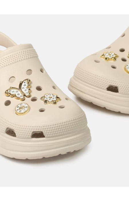 CREAM CLOGS - BUTTERFLY