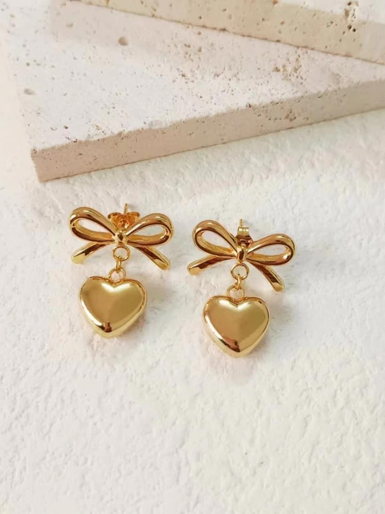 GOLD EARRINGS HEART - HEARTLIFE