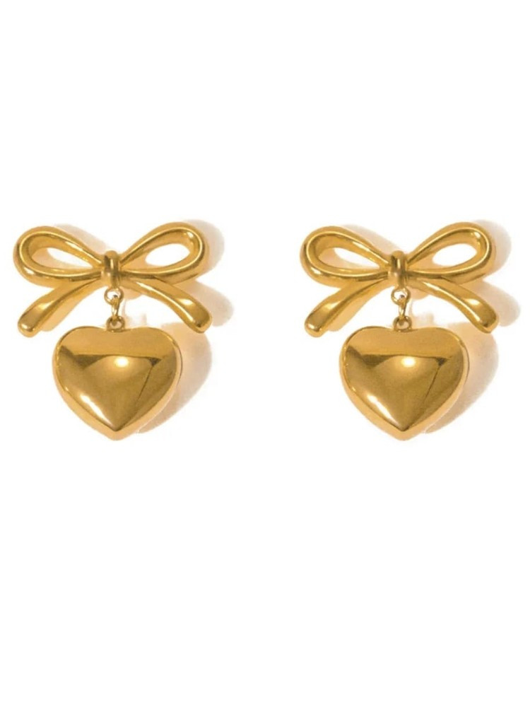 GOLD EARRINGS HEART - HEARTLIFE