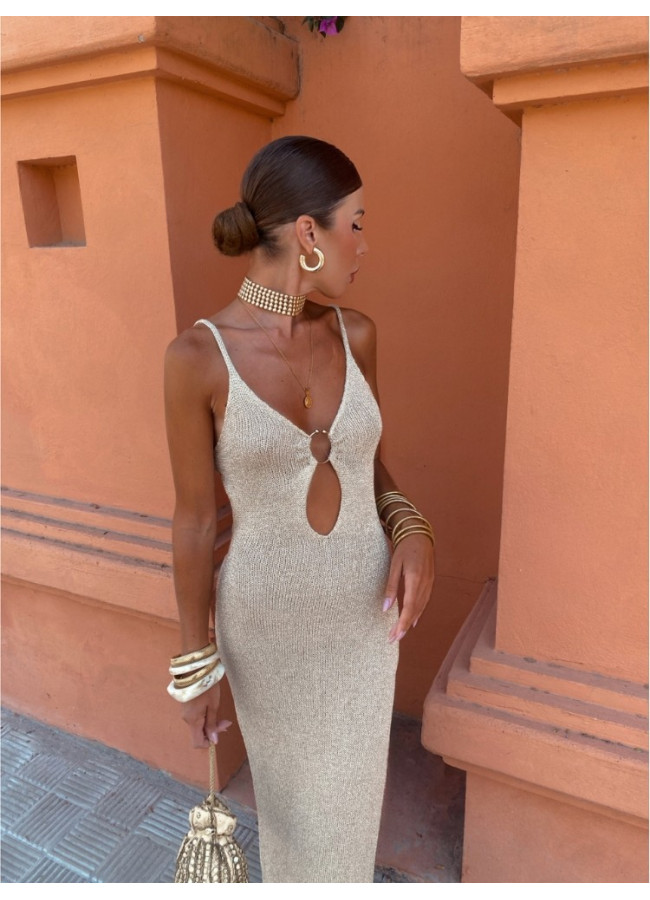 GOLD LUREX DRESS - GARLA