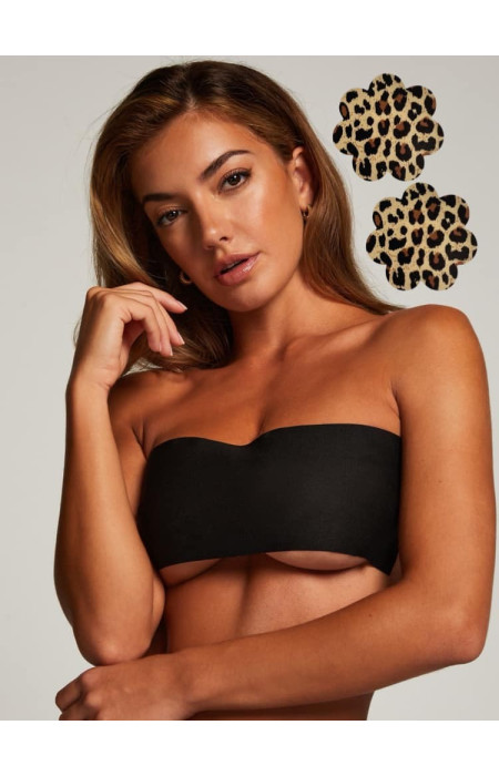 BLACK BOOB TAPE + NIPPLE COVER STICKERS SET