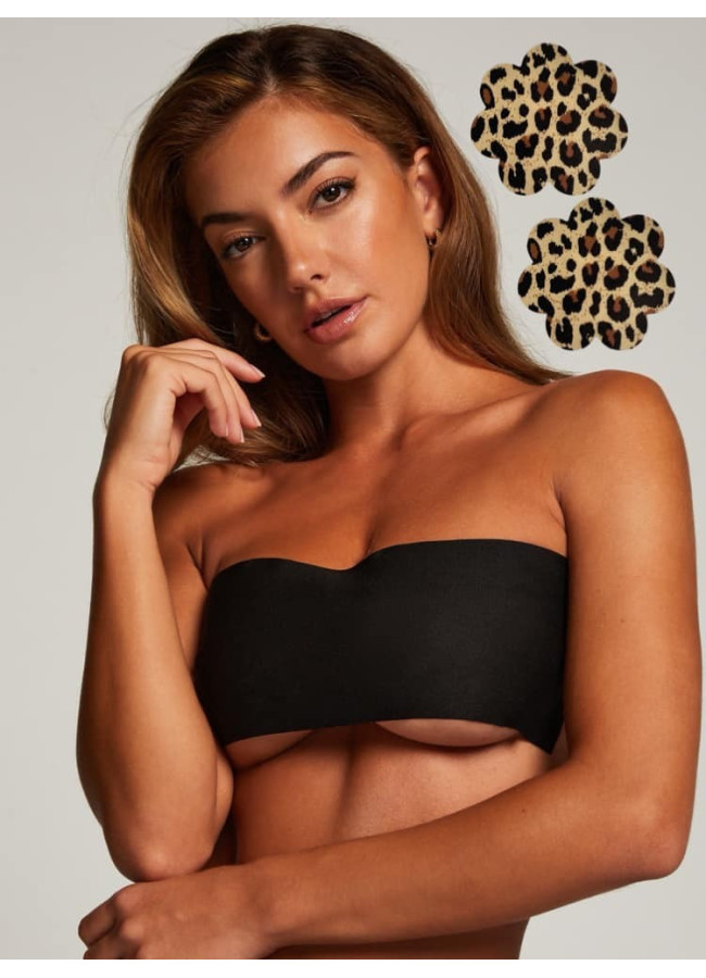 BLACK BOOB TAPE + NIPPLE COVER STICKERS SET