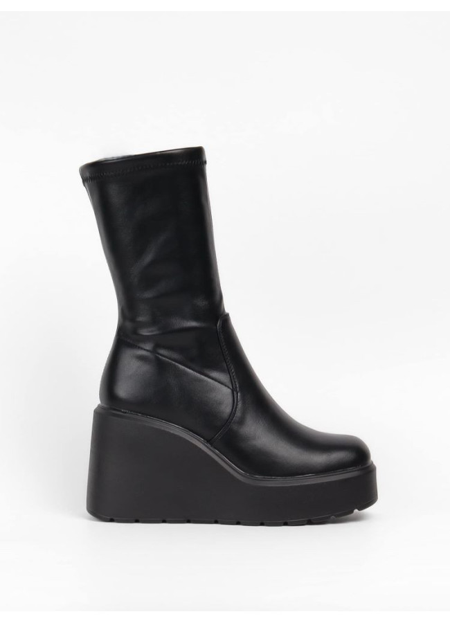 BLACK  PLATFORM BOOTS - BELFAST