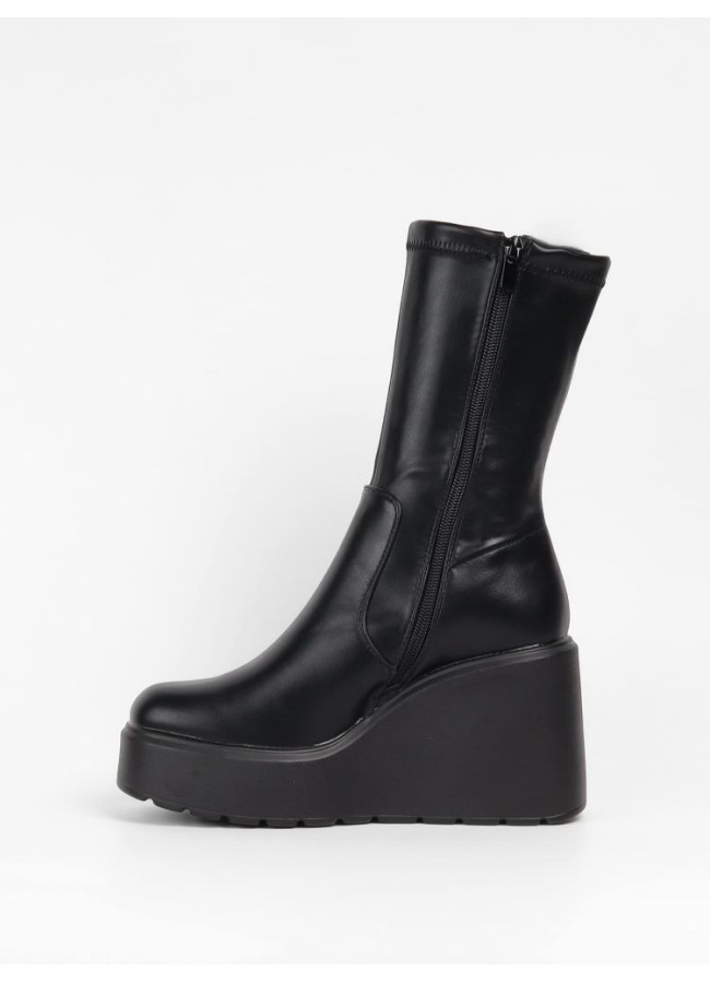 BLACK  PLATFORM BOOTS - BELFAST
