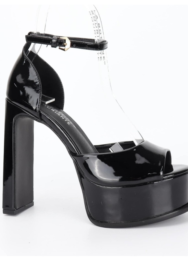 BLACK LOUSTRIN SANDALS - SEBASTIANE