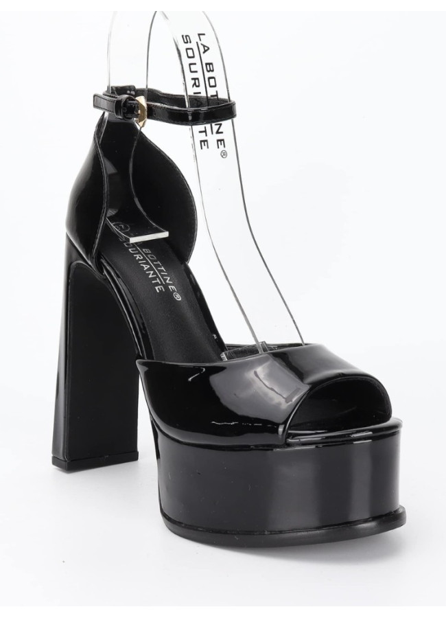 BLACK LOUSTRIN SANDALS - SEBASTIANE