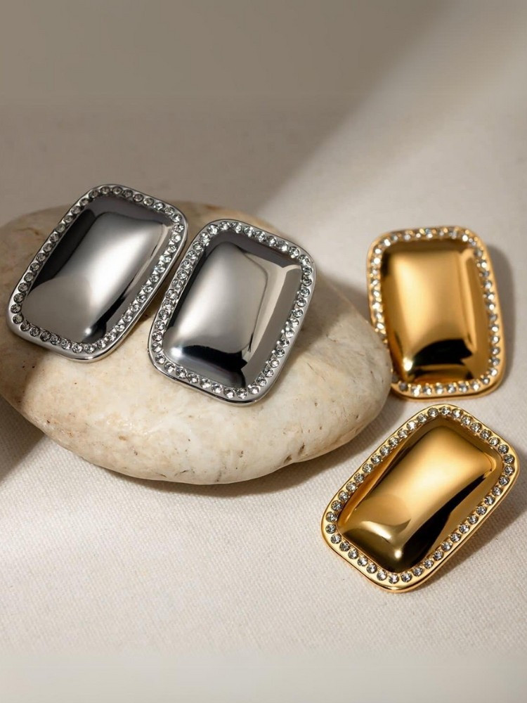 EARRINGS WITH RHINESTONES - STRALA