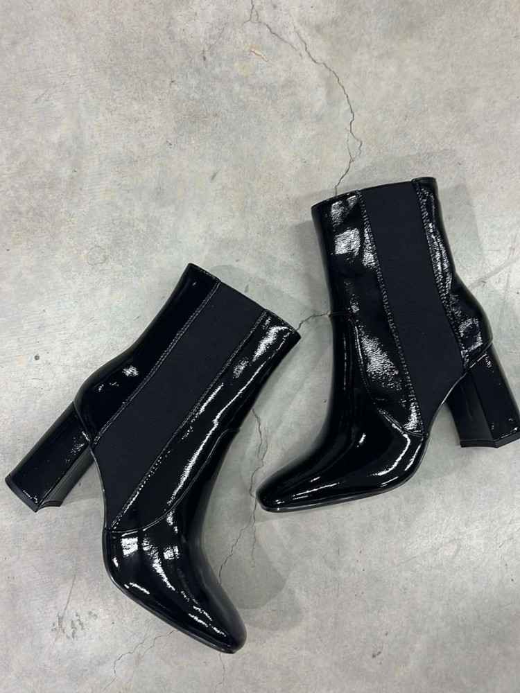 LOUSTRIN BLACK BOOTIES - SABRINA