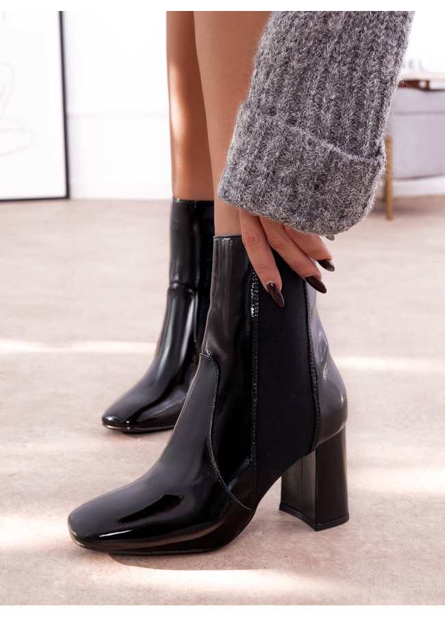 LOUSTRIN BLACK BOOTIES - SABRINA