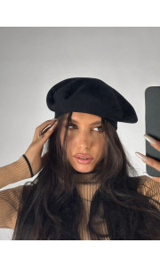 BLACK RETRO BERET
