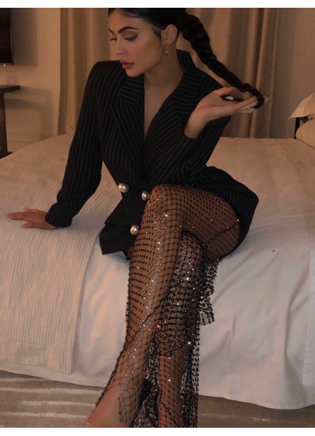 CHRISTELLE STRASS NET PANTALONE