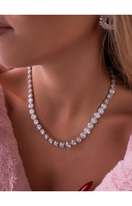 NECKLACE  WITH CRYSTALS - AMOR